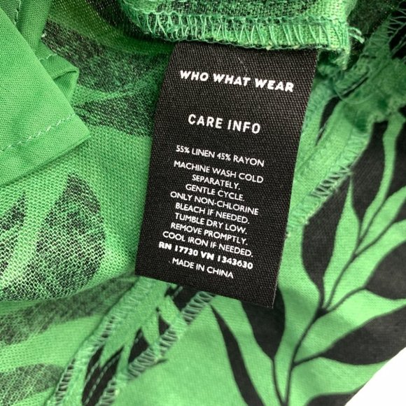 Who What Wear Green Island Palm XS #X040 - Picture 13 of 15